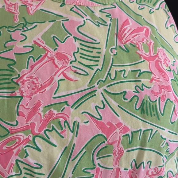 Vintage Y2K Lilly Pulitzer Musical Monkeys Banana Leaf Day Dress 0024 - Picture 3 of 9